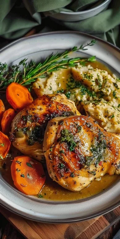 Garlic Herb Chicken & Carrot Plate