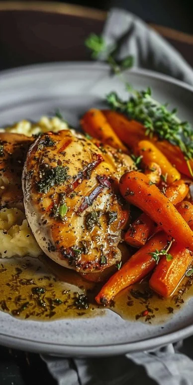 Garlic Herb Chicken & Carrot Plate