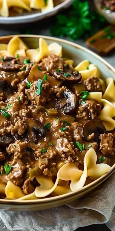 Ground Beef Stroganoff