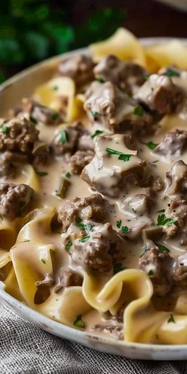Ground Beef Stroganoff
