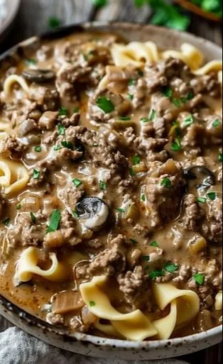 Ground Beef Stroganoff