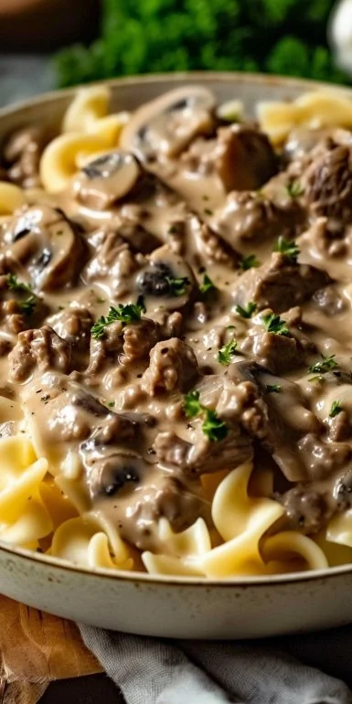Ground Beef Stroganoff