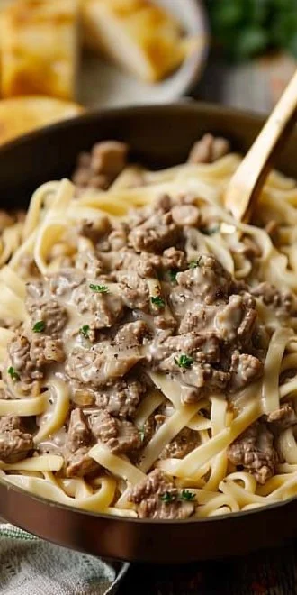 Ground Beef Stroganoff