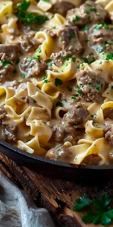 Homemade Ground Beef Stroganoff