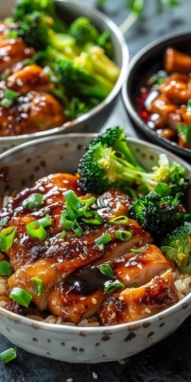 Honey Garlic Chicken Bowls