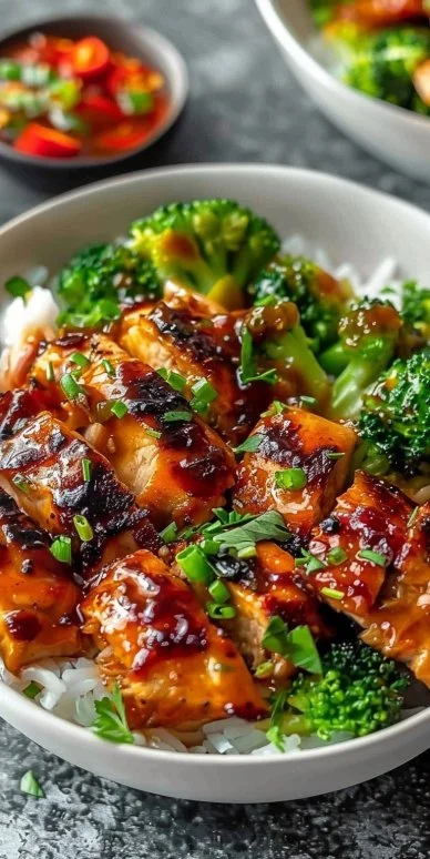 Honey Garlic Chicken Bowls