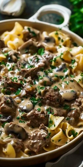 Indulgent Beef Stroganoff Casserole for Cozy Nights