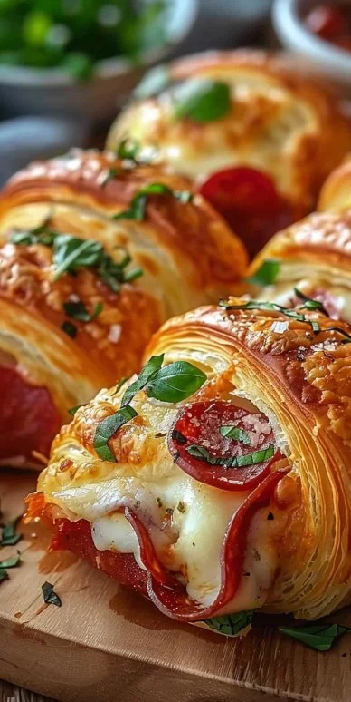 Mozzarella Pepperoni Croissant Rolls 6 Mozzarella Pepperoni Croissant Rolls