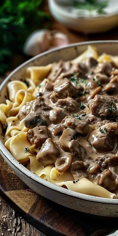 Old-Fashioned Beef Stroganoff