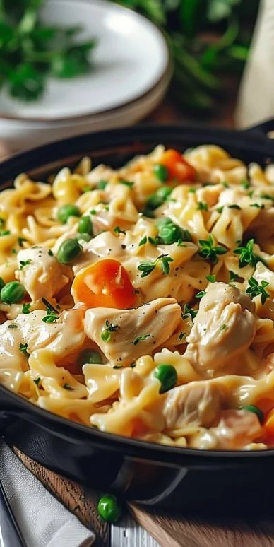 Quick Chicken Pot Pie Pasta