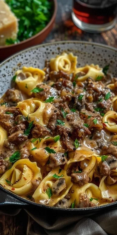 Skillet Beef Stroganoff Tortellini 6 Skillet Beef Stroganoff Tortellini