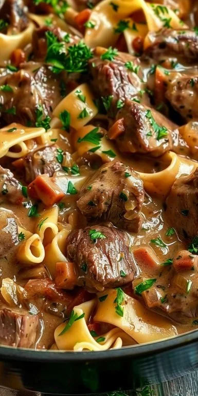 Slow Cooker Beef Stroganoff 6 Slow Cooker Beef Stroganoff