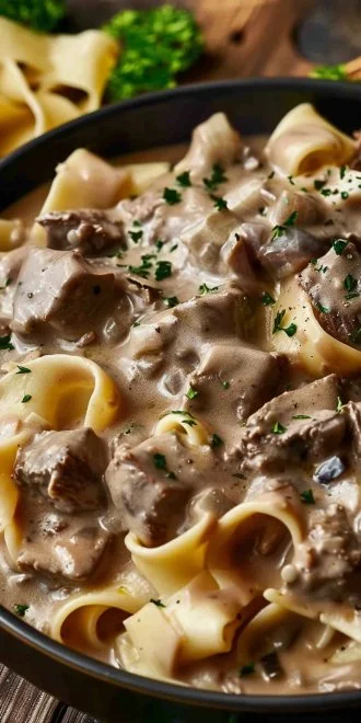 Slow Cooker Beef Stroganoff