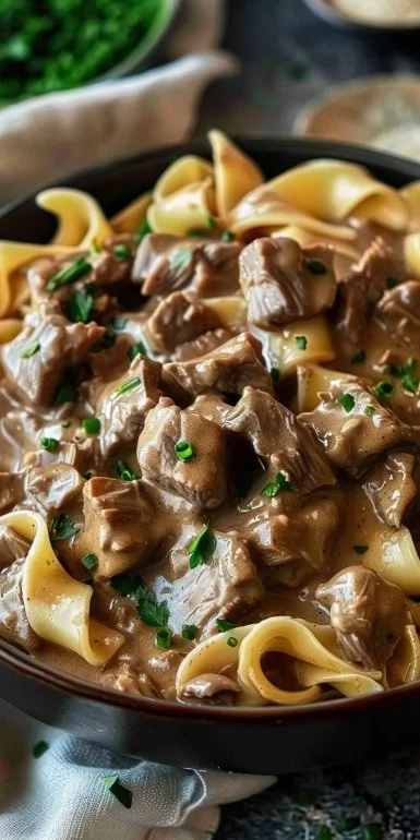 Slow Cooker Beef Stroganoff Recipe