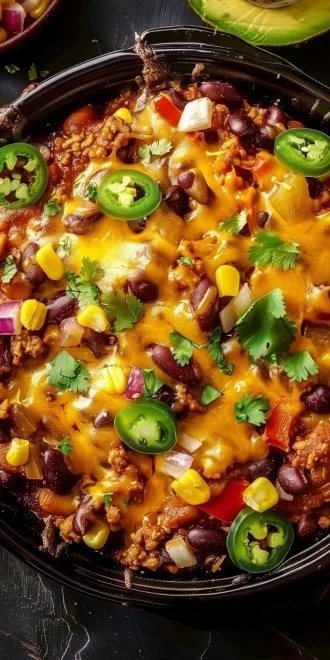 Slow Cooker Taco Casserole