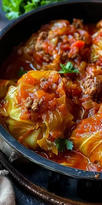Slow Cooker Unstuffed Cabbage Rolls