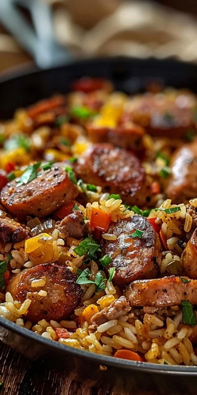 Cajun Sausage and Rice Skillet