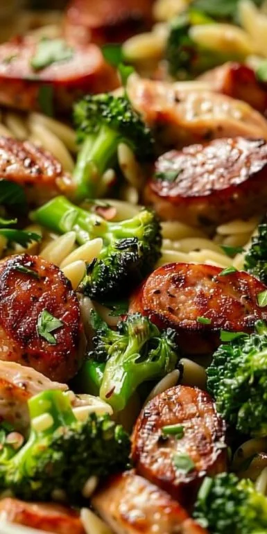 Chicken Sausage and Broccoli Orzo