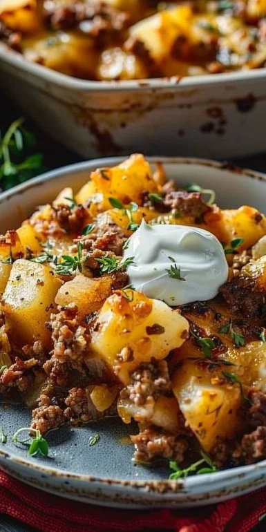 Ground Beef and Potatoes Casserole