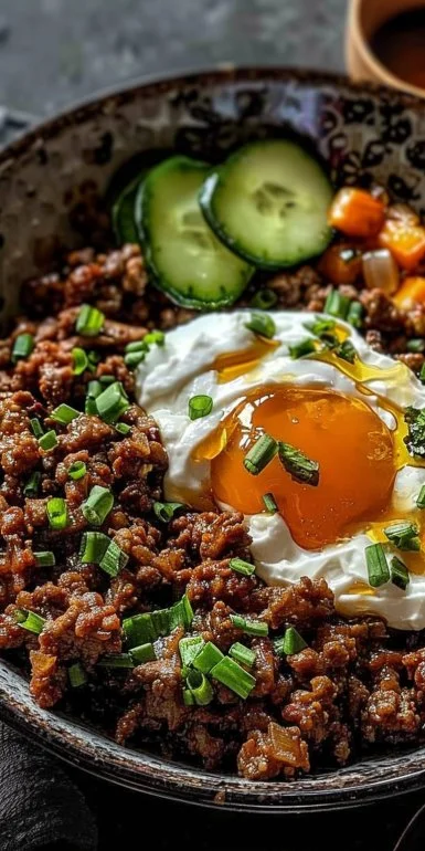 Ground Beef Hot Honey Bowl