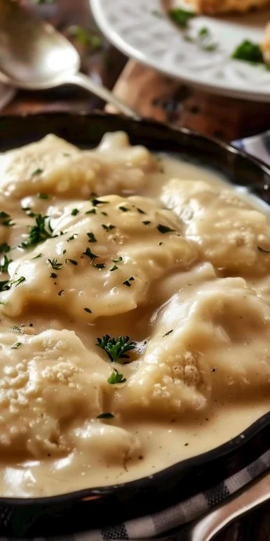 Homemade Cracker Barrel-Style Chicken and Dumplings